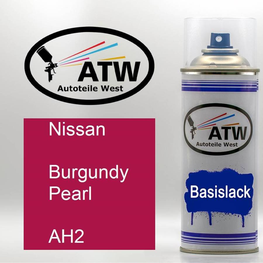 Nissan, Burgundy Pearl, AH2: 400ml Sprühdose, von ATW Autoteile West.